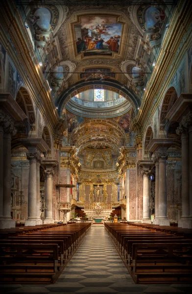 巴洛克式大教堂总决赛意大利利古里亚 图库图片