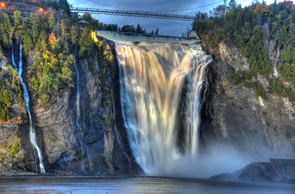 Mystic Montmorency waterfall Royalty Free Stock Photos