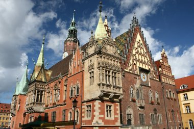 City hall in Wroclaw clipart