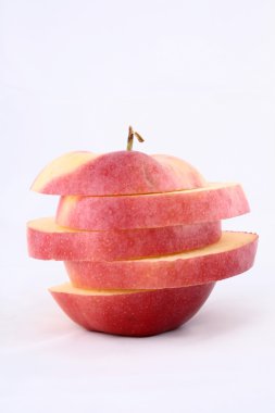 Chopped and sliced apple clipart