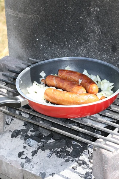 Barbecue, salsiccia — Foto Stock