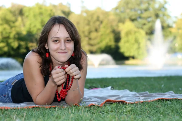 stock image Young woman relaxing