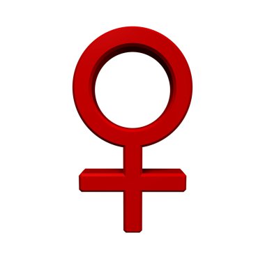 Red female sex symbol clipart