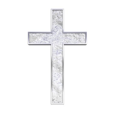 Christian cross isolated on white. clipart