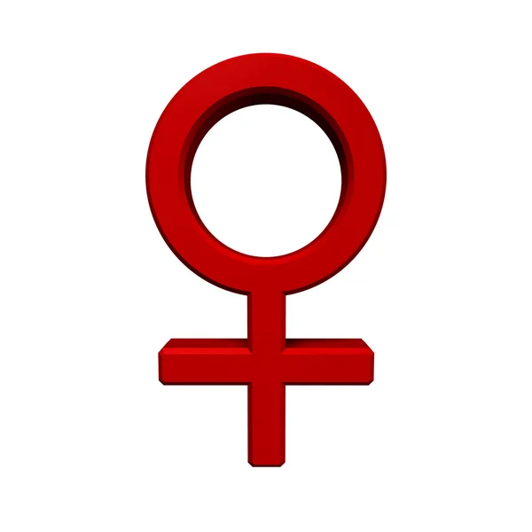 빨간색 여성 섹스 심볼 — 스톡 사진