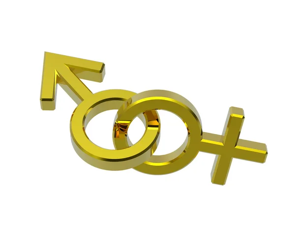 Oro vinculado sexo símbolos — Foto de Stock