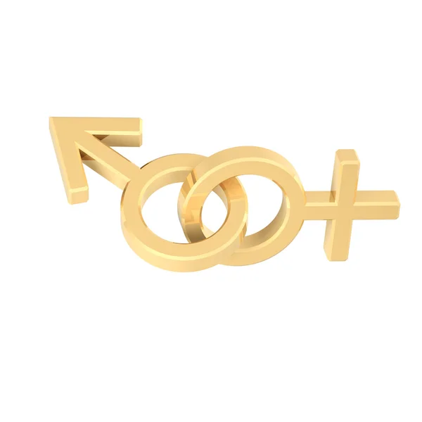 Gold linked sex symbols — Stock Photo, Image