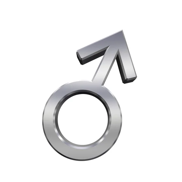 Chrome mannelijke seks-symbool — Stockfoto