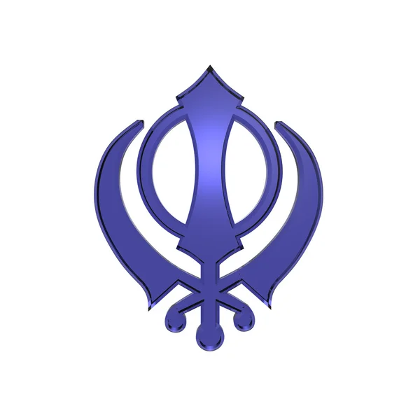 Símbolo de sikhismo de safira — Fotografia de Stock