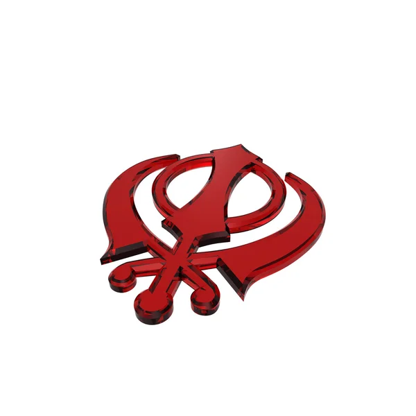 Símbolo de sikhismo rubi — Fotografia de Stock