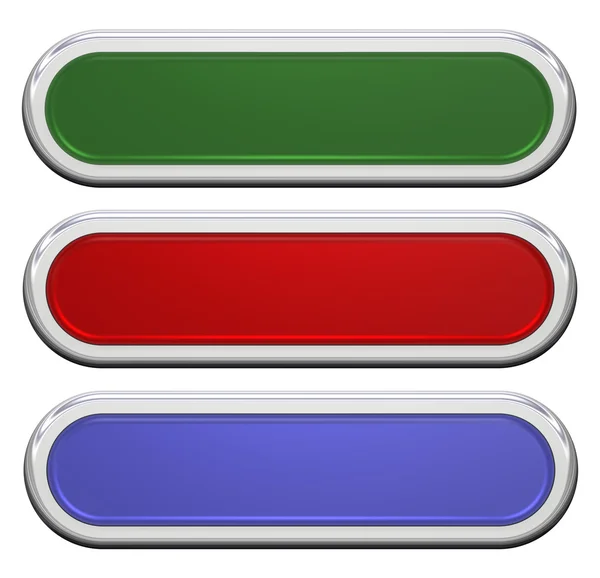 stock image Set of shiny, rectangle buttons