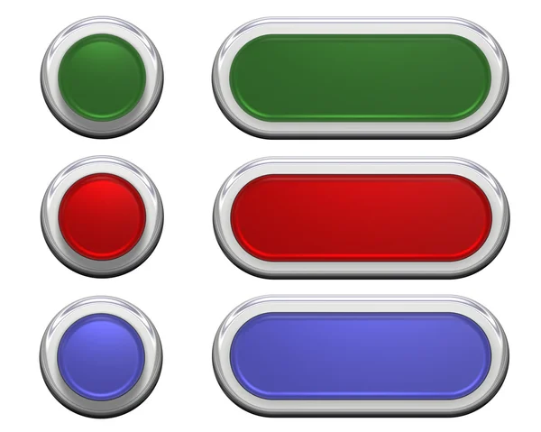 Stock image Set of shiny, rectangle buttons