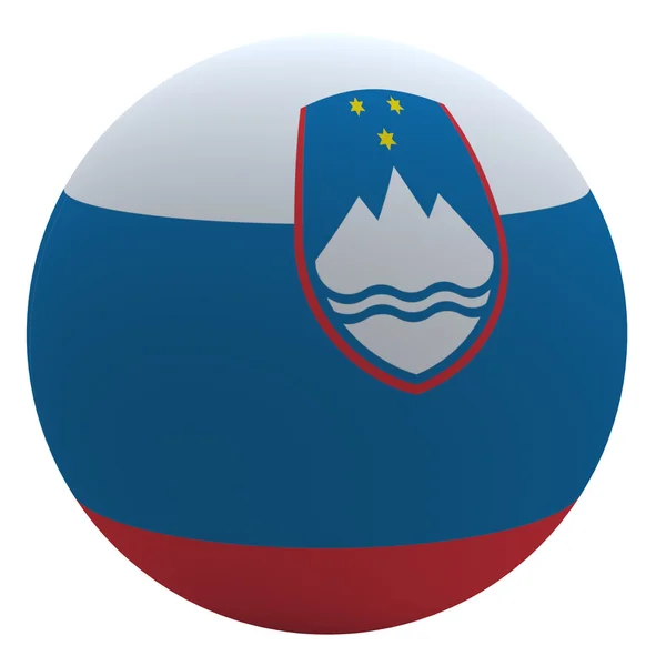 Sloveniens flagga på bollen — Stockfoto