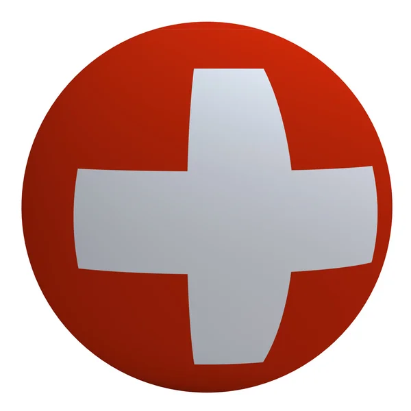 Switzerland flag on the ball — Stock Photo, Image