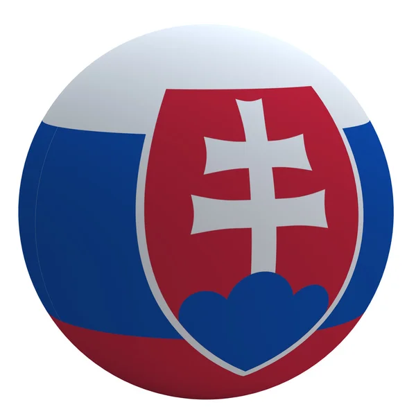 Slovakia flag on the ball — Stock Photo, Image