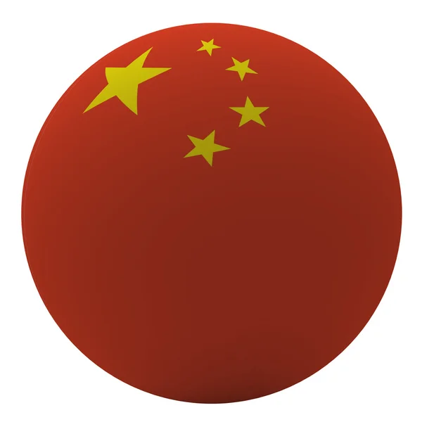 stock image China flag on the ball