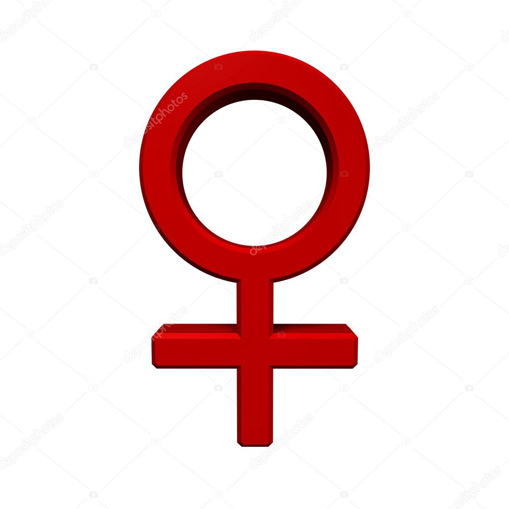 Red female sex symbol