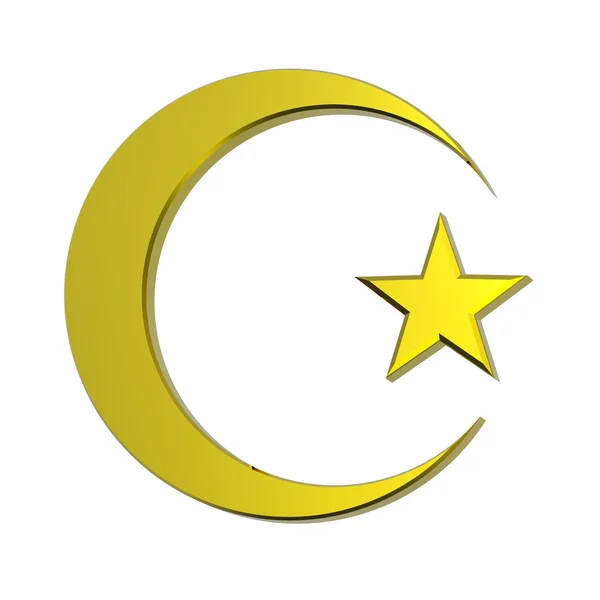 Altın İslami işareti — Stok fotoğraf