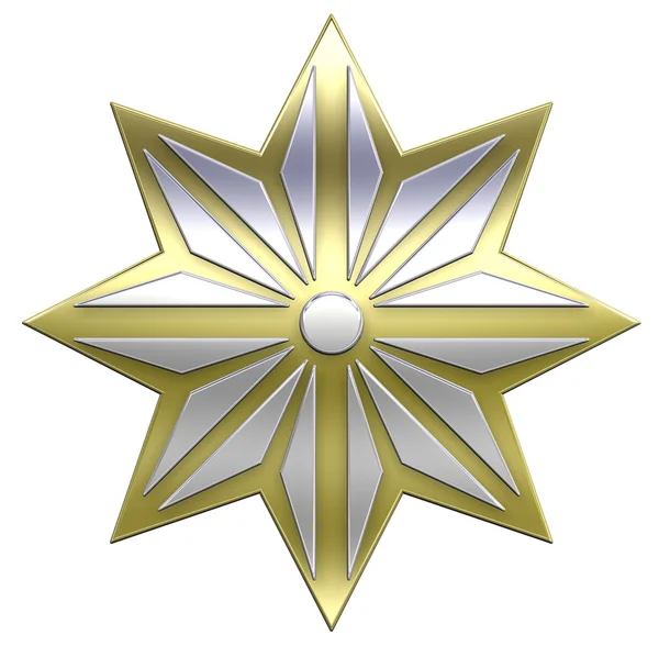 Gold-silver star. — Stock Photo, Image