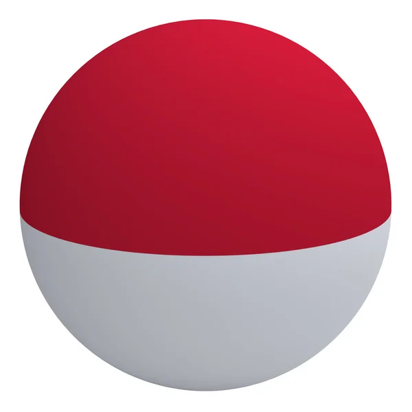 Flaga Monako na piłkę — Zdjęcie stockowe