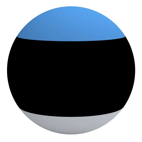 Vlajka Estonska na míč — Stock fotografie