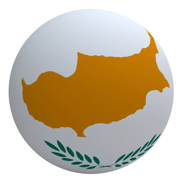 Bandeira de Chipre na bola — Fotografia de Stock