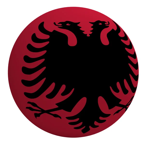 Albaniens flagga på bollen — Stockfoto