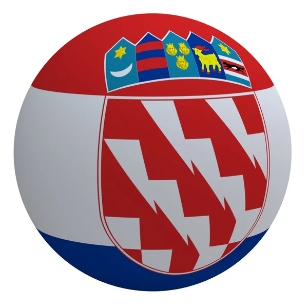 Kroatien flagga på bollen — Stockfoto