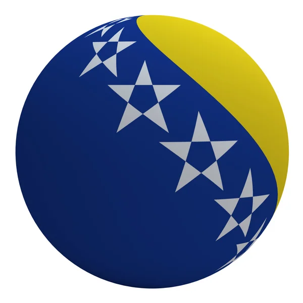 Прапор Боснії на м'яч — стокове фото