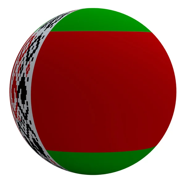 Bielarus flag on the ball — Stock Photo, Image