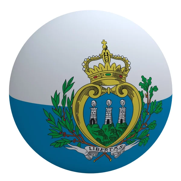 Bandeira de San Marino na bola — Fotografia de Stock