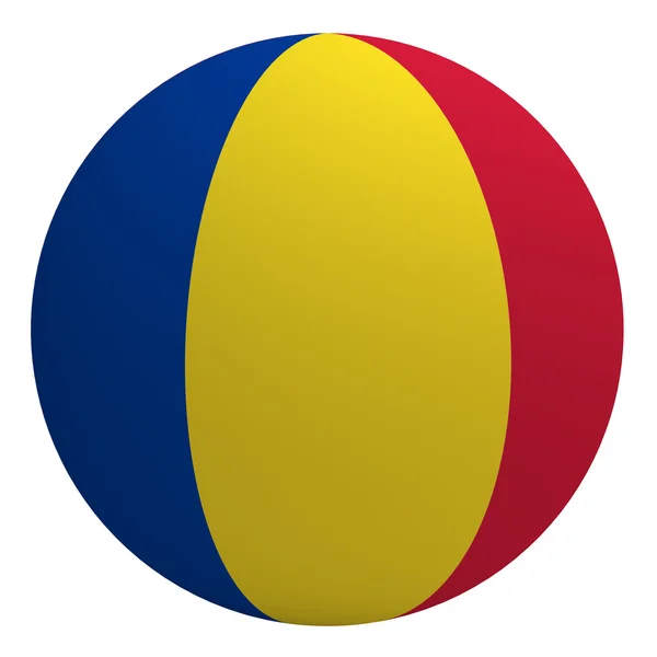 Románia zászló a labdát — Stock Fotó