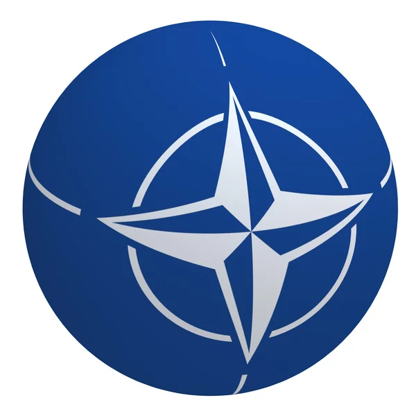 НАТО прапор на м'яч — стокове фото