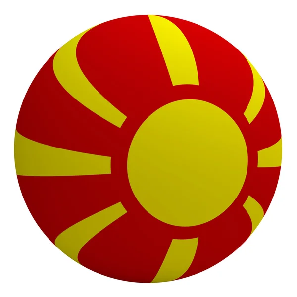 Флаг Македонии на мяче — стоковое фото