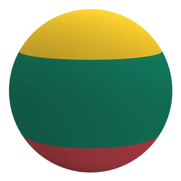 Флаг Литвы на мяче — стоковое фото