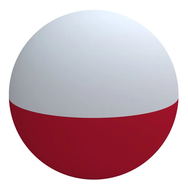 Polska flaga na piłkę — Zdjęcie stockowe