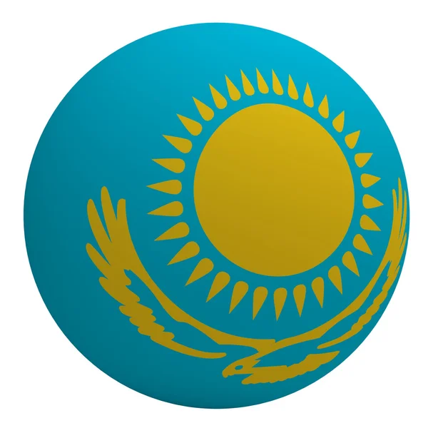Прапор Казахстану на м'яч — стокове фото