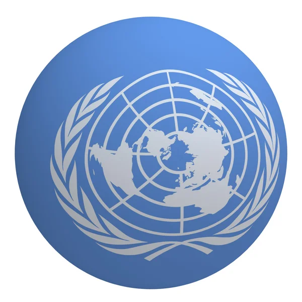 联合国旗帜的球 — 图库照片