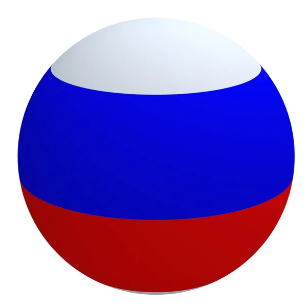 Flaga Rosji na piłkę — Zdjęcie stockowe