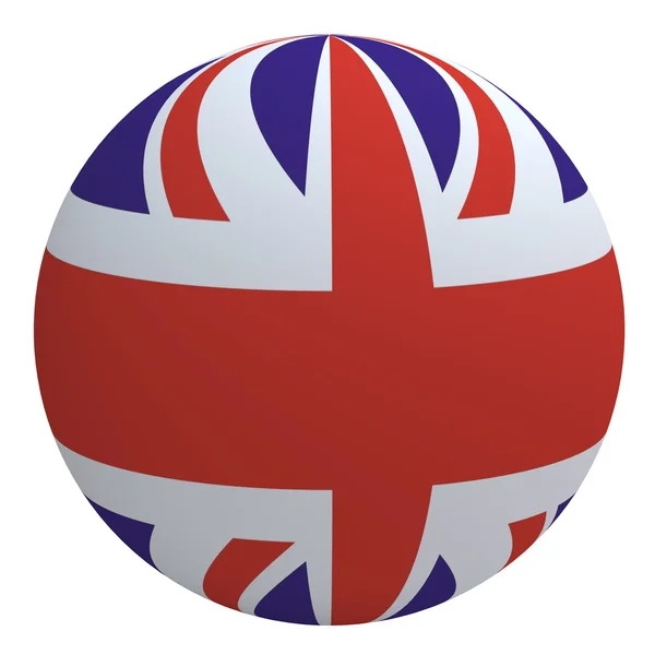 Flagge des Vereinigten Königreichs am Ball — Stockfoto