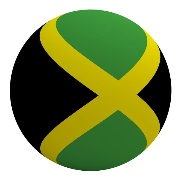 Flaga Jamajki na piłkę — Zdjęcie stockowe