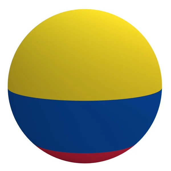 Colombia flag on the ball — Stock Photo, Image