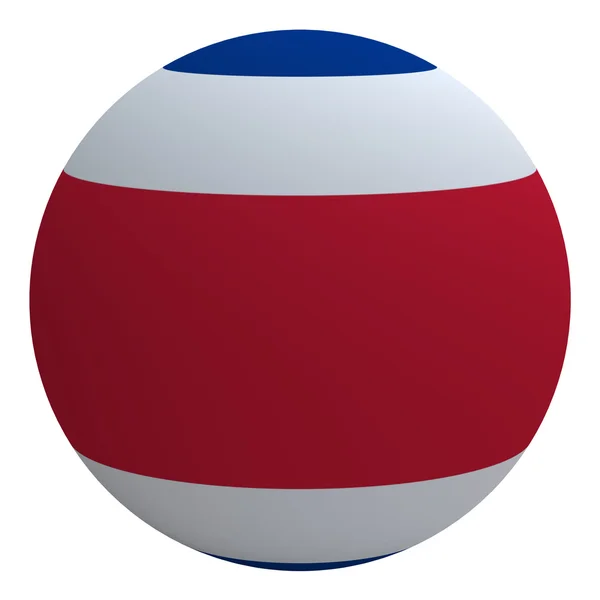 Costa Rica flag on the ball — Stock Photo, Image