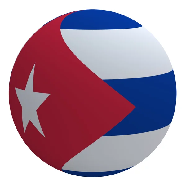 Bandeira de Cuba na bola — Fotografia de Stock