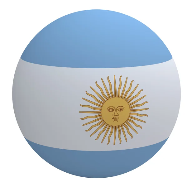 Флаг Аргентины на мяче — стоковое фото