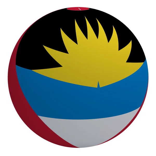 Flaga Antigui i Barbudy na piłkę — Zdjęcie stockowe