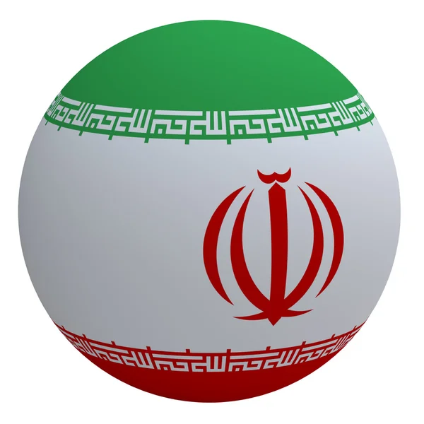 stock image Iran flag on the ball