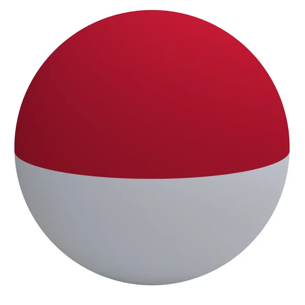 Vlajka Indonésie na míč — Stock fotografie