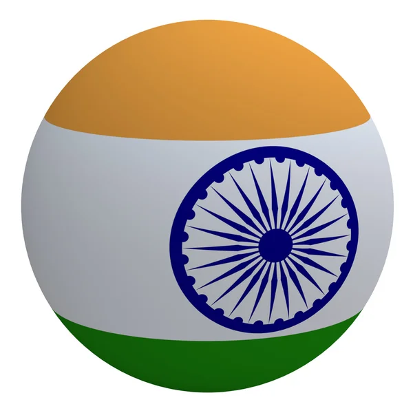 Bandiera India sulla palla — Foto Stock