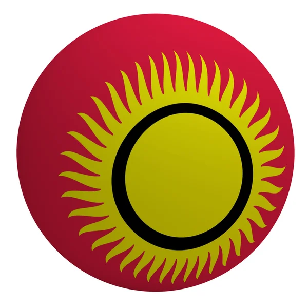Прапор Киргизстану на м'яч — стокове фото